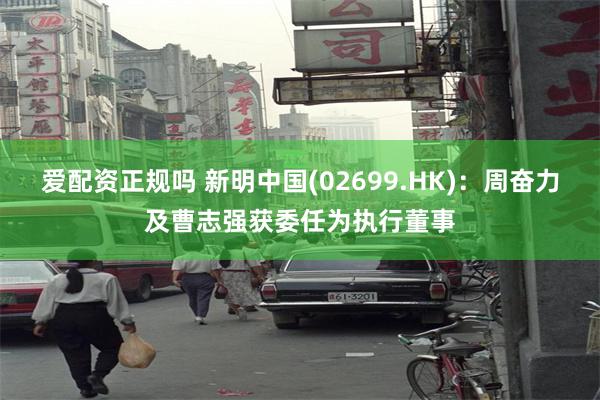爱配资正规吗 新明中国(02699.HK)：周奋力及曹志强获委任为执行董事