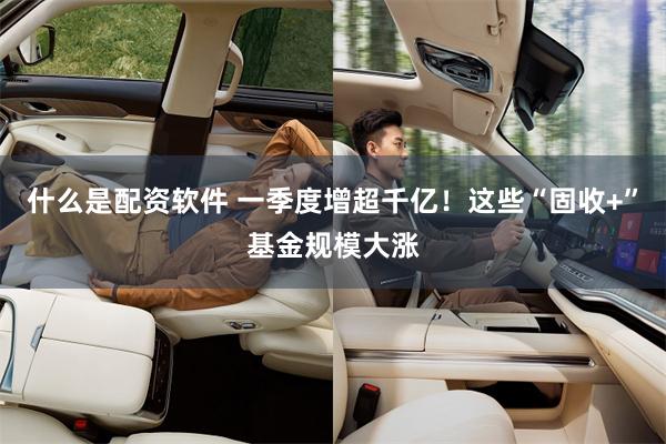 什么是配资软件 一季度增超千亿！这些“固收+”基金规模大涨