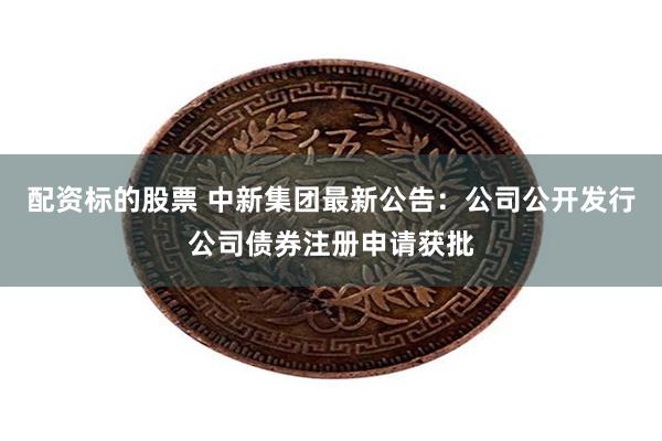配资标的股票 中新集团最新公告：公司公开发行公司债券注册申请获批