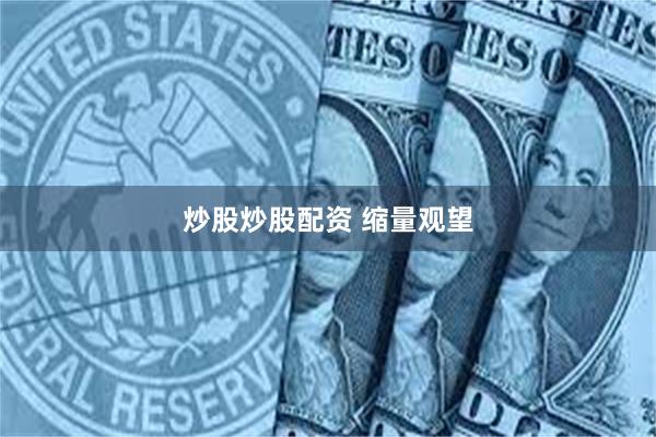 炒股炒股配资 缩量观望
