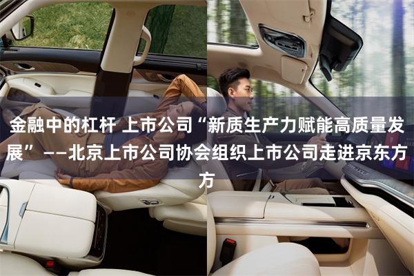 金融中的杠杆 上市公司“新质生产力赋能高质量发展” ——北京上市公司协会组织上市公司走进京东方
