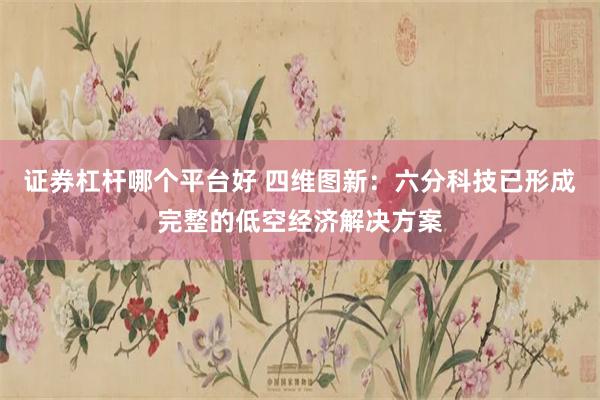 证券杠杆哪个平台好 四维图新：六分科技已形成完整的低空经济解决方案