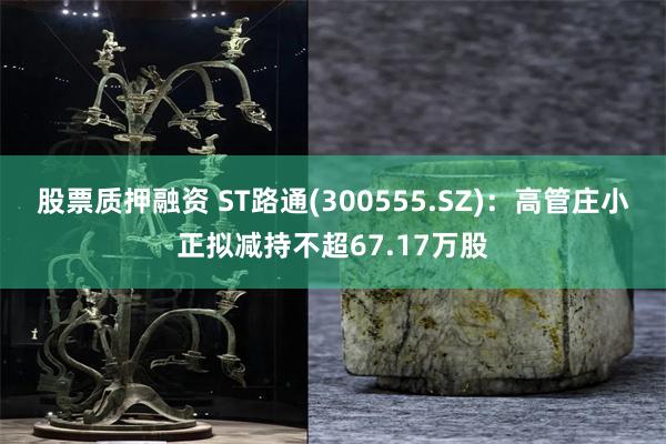 股票质押融资 ST路通(300555.SZ)：高管庄小正拟减持不超67.17万股
