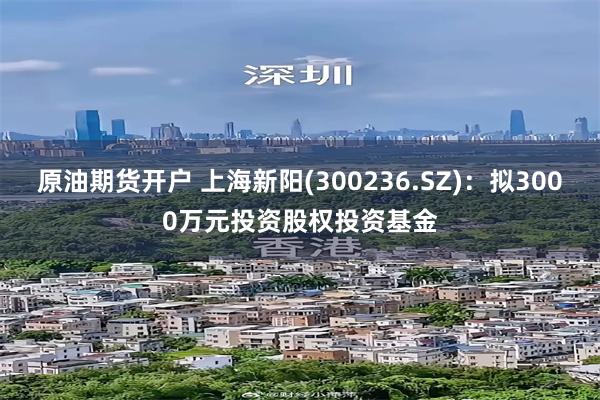 原油期货开户 上海新阳(300236.SZ)：拟3000万元投资股权投资基金