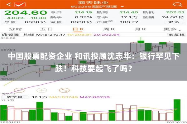 中国股票配资企业 和讯投顾沈志华：银行罕见下跌！科技要起飞了吗？