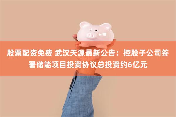 股票配资免费 武汉天源最新公告：控股子公司签署储能项目投资协议总投资约6亿元