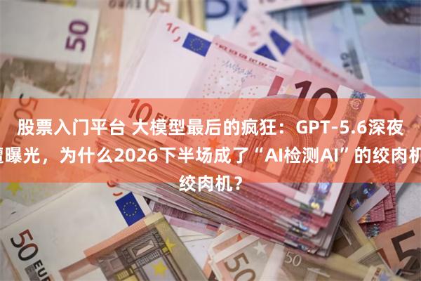 股票入门平台 大模型最后的疯狂：GPT-5.6深夜遭曝光，为什么2026下半场成了“AI检测AI”的绞肉机？
