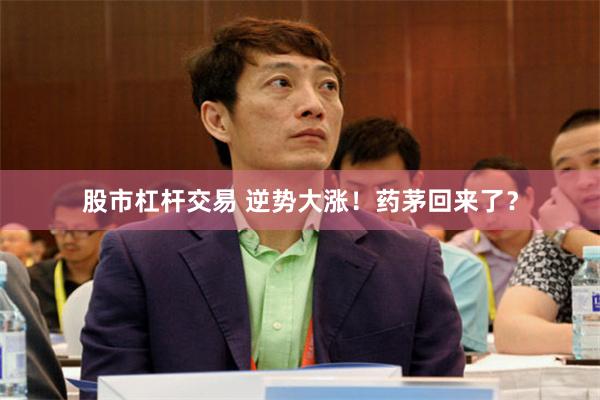 股市杠杆交易 逆势大涨！药茅回来了？