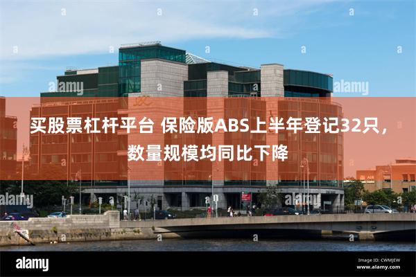 买股票杠杆平台 保险版ABS上半年登记32只，数量规模均同比下降