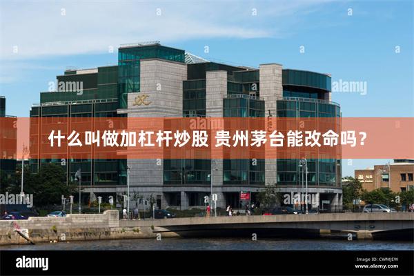 什么叫做加杠杆炒股 贵州茅台能改命吗？