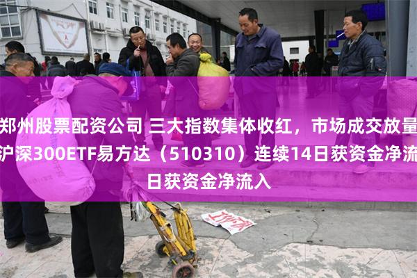 郑州股票配资公司 三大指数集体收红，市场成交放量，沪深300ETF易方达（510310）连续14日获资金净流入