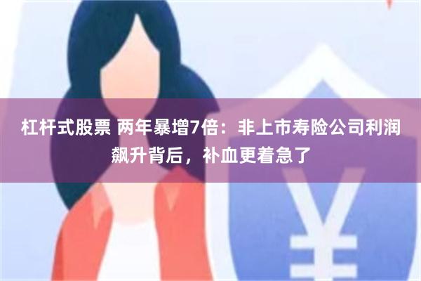 杠杆式股票 两年暴增7倍：非上市寿险公司利润飙升背后，补血更着急了