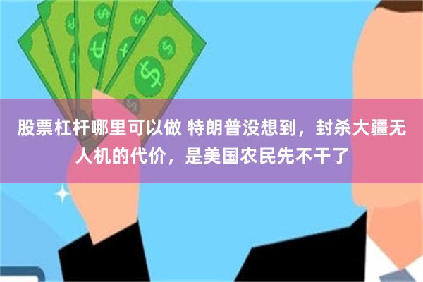 股票杠杆哪里可以做 特朗普没想到，封杀大疆无人机的代价，是美国农民先不干了