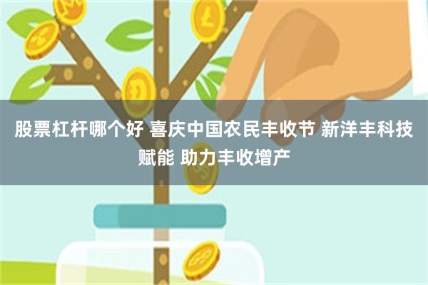 股票杠杆哪个好 喜庆中国农民丰收节 新洋丰科技赋能 助力丰收增产