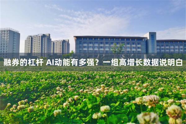 融券的杠杆 AI动能有多强？一组高增长数据说明白
